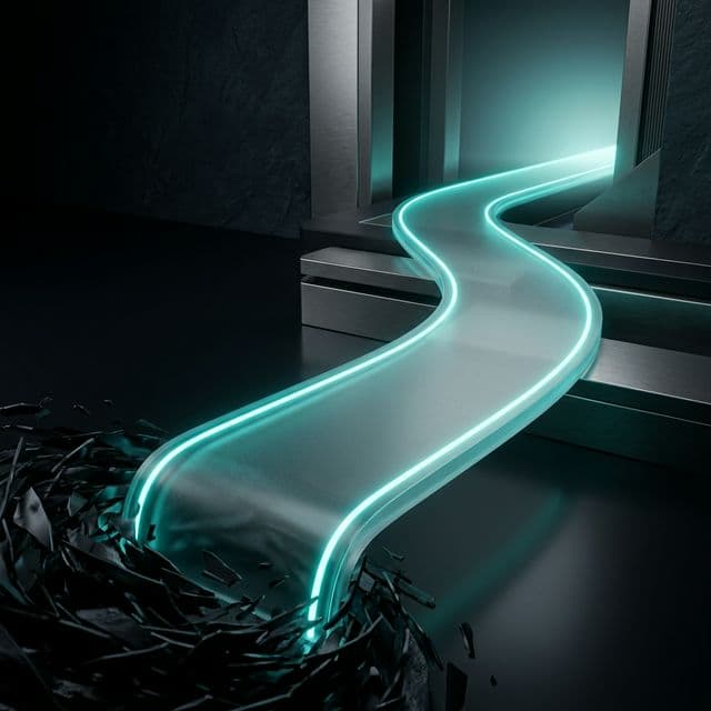 혼란을 벗어나 명확한 방향을 제시하는 빛나는 로드맵 아트워크